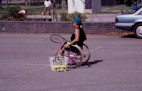 Tennis Player in Wheelchair Practicing Serving - Photo : NSIC Collection 